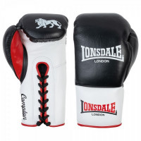 Перчатки боевые 8oz Lonsdale Campton 160003 8 R BK/WHT/RD черный\белый\красный