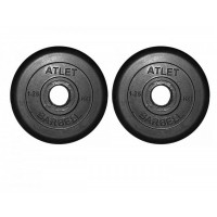 Диски обрезиненные d26 2x1,25кг MB Barbell Atlet MB-AtletB26-1,25 черный