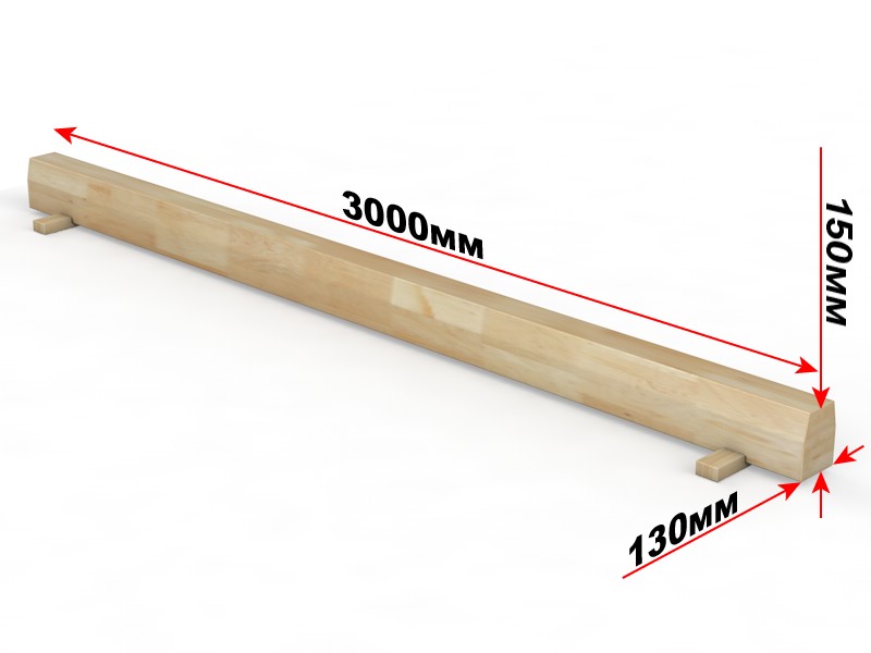 Бревно гимнастическое напольное L=2,5 м Glav 04.10.02-2,5 800_600