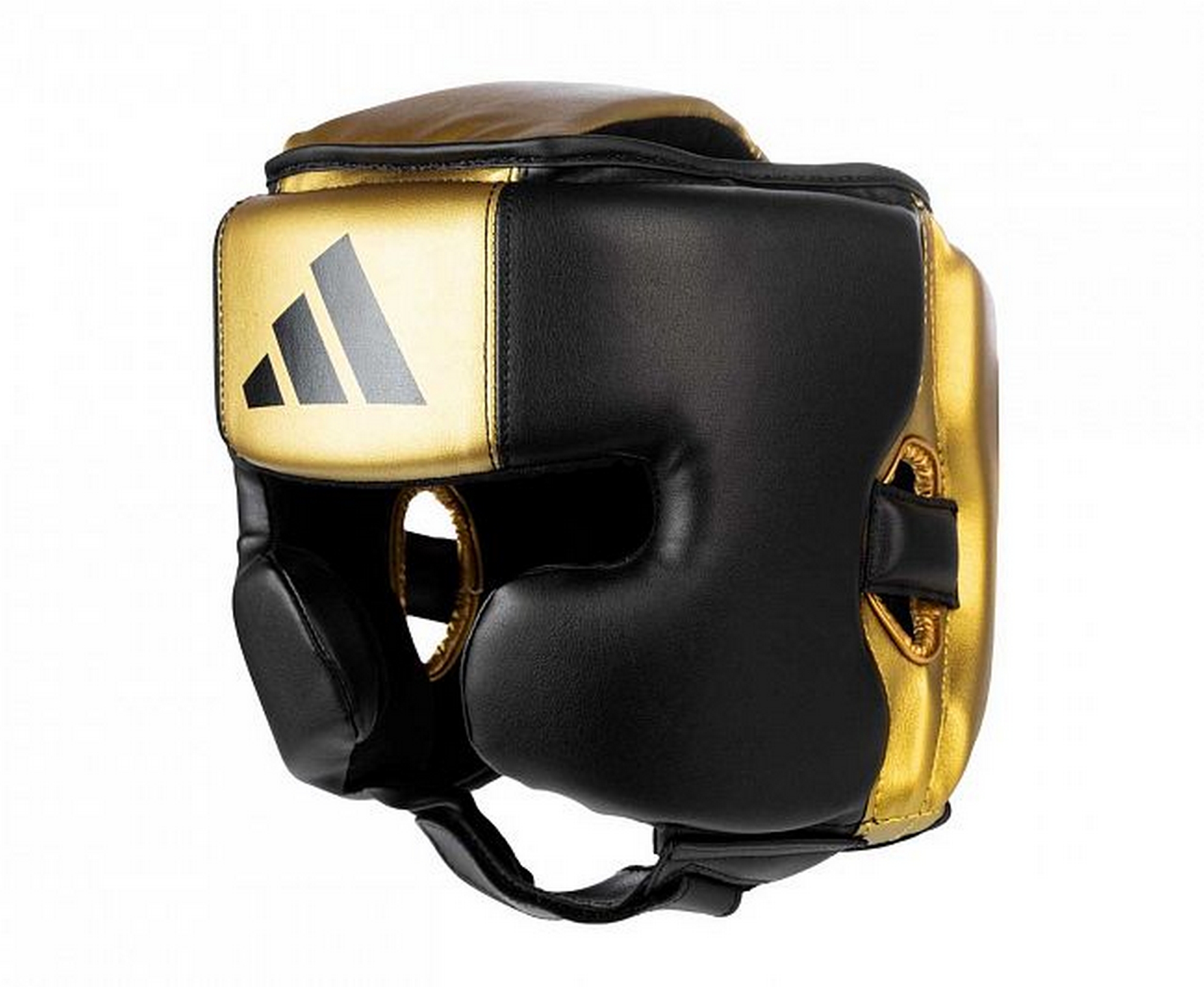 Шлем боксерский Adidas Speed 350 Pro Head Gear adiSPD350HG черно-золотой 2000_1640