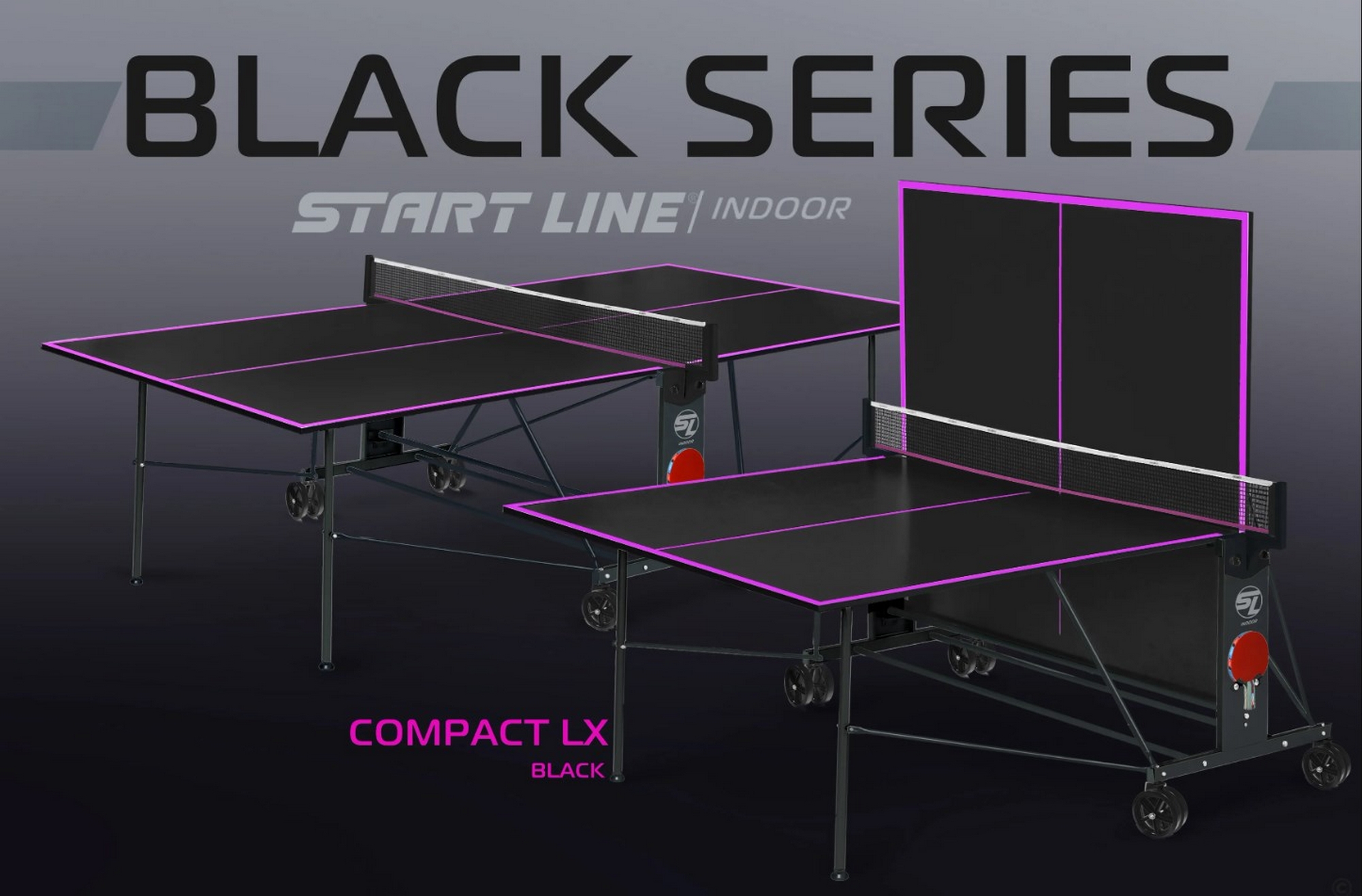 Теннисный стол Start Line Compact LX 6042-22 Black 2000_1316