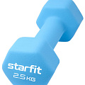 Гантель неопреновая Star Fit DB-201 2,5 кг, синий пастель 120_120